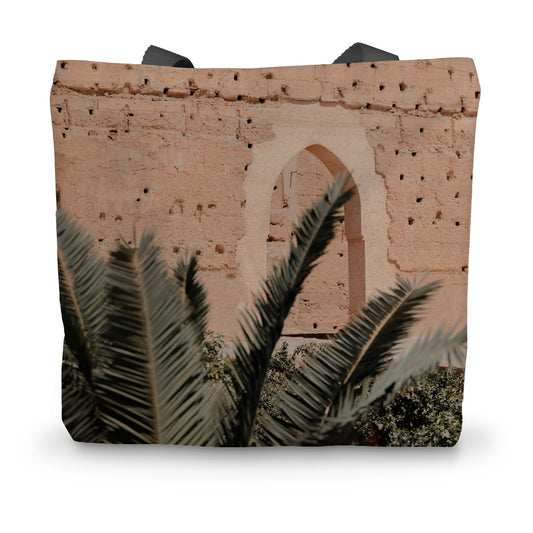 Badia Palm Arch Canvas Tote Bag